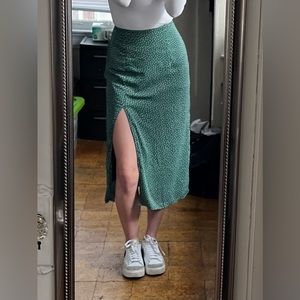 Abercrombie & Fitch High Slit Midi Skirt